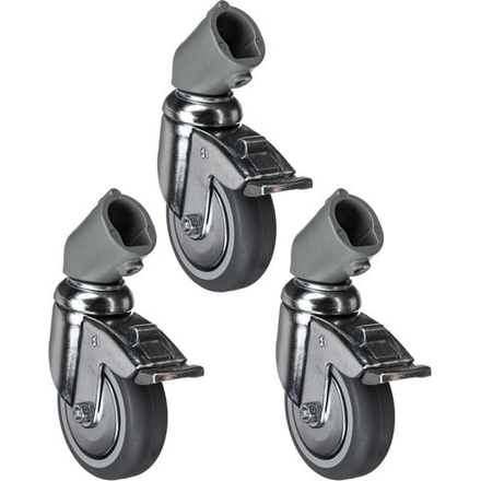 Набор колес для стоек Manfrotto 110 Wheel Set 75 мм с тормозом