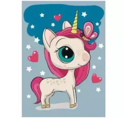 Nömrələr ilə rəngləmə \ Картина по номерам Сказочный единорог