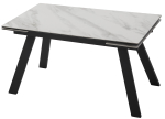Стол М-City DISAUR Морис-2 140 Белый мрамор Активный, керамика, Черный каркас