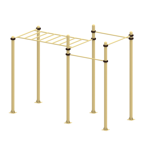 Спортивный комплекс №47, рукоход с тремя турниками, 3760*1620*2700 мм., D=89 мм.