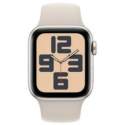 Часы Apple Watch SE, 2024, 40 мм, алюминий цвета «сияющая звезда», ремешок Sport Band цвета «сияющая звезда»