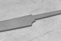 Заготовка для ножа, сталь M390 2,6мм. Модель "Геликон ГУ145" с клинком 145мм, ТО 62-63HRC