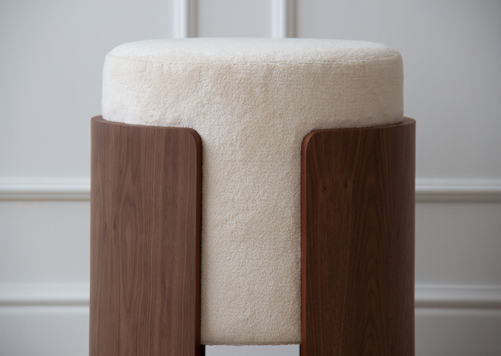 Пуф Lagom (молочный, орех)