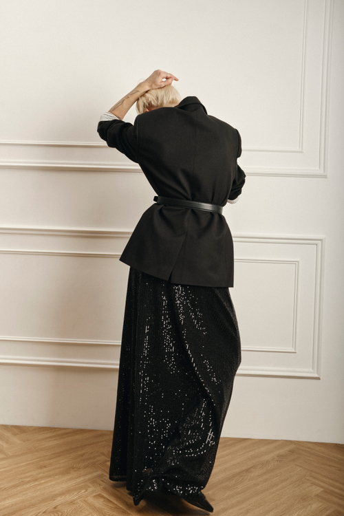 Юбка с пайетками