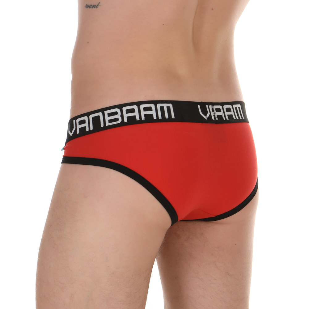 Мужские трусы слипы красные Van Baam VB49757