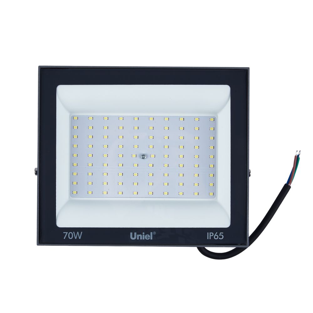 ULF-F23-70W-6500K IP65 160-240V GREY Прожектор светодиодный. Дневной свет 6500K. Корпус серый. TM Uniel
