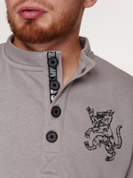 Косоворотка-свитшот Варгградъ мужской светло-серый "Волколак" без начёса