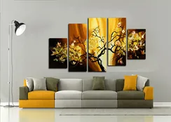 Модульная картина "В золоте"