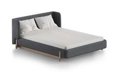 Кровать Basic спальное место 140*200 см (серый, твид)