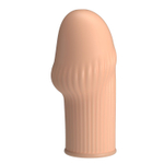 Телесная насадка на пенис Huel - 9 см. (Цвет: телесный)