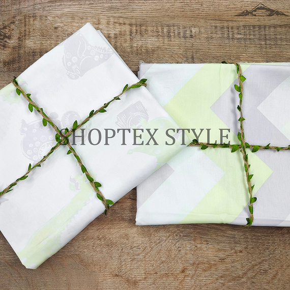 Сатин &quot;Детство-динозавры №2&quot; | ш.245 см | 115 г/м² | хлопок-100%