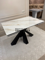 Кухонный раздвижной стол "Спайдер" из КЕРАМОГРАНИТА, итальянский мрамор