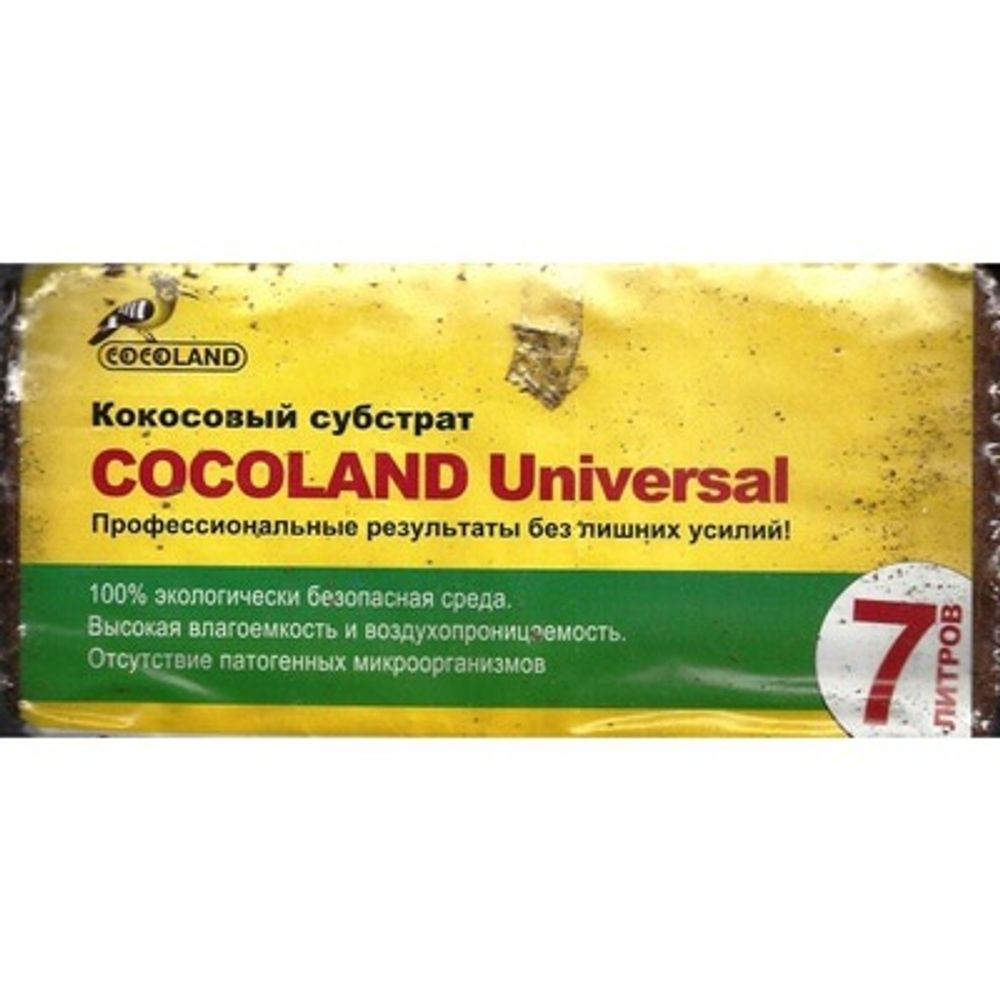 Кокосовый субстрат 650гр (7л) универсальный (брикет) COCOLAND Universal Кокосовый субстрат 650гр (7л) универсальный (брикет) COCOLAND Universal