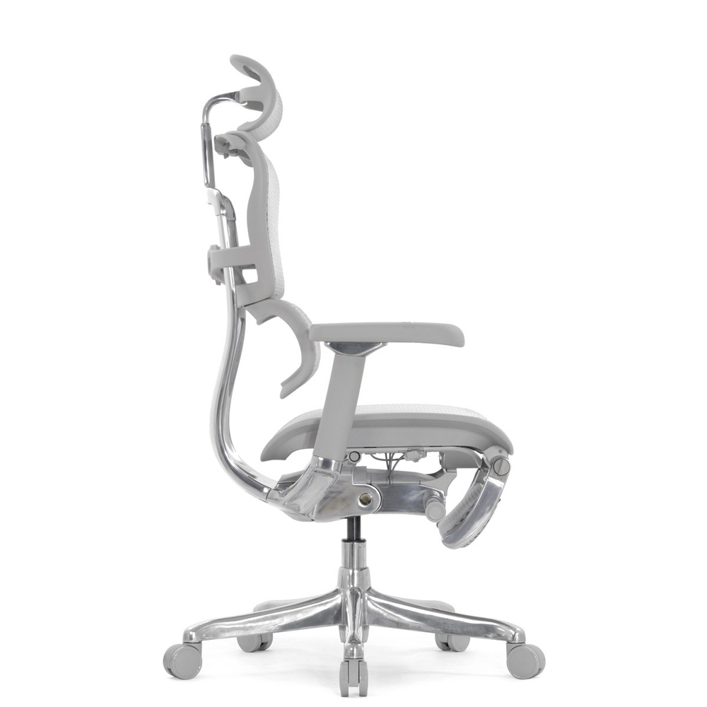 Кресло FALTO Ergohuman Luxury 2 с подножкой ( серый каркас /сетка светлаяT-168-B2 Natural)