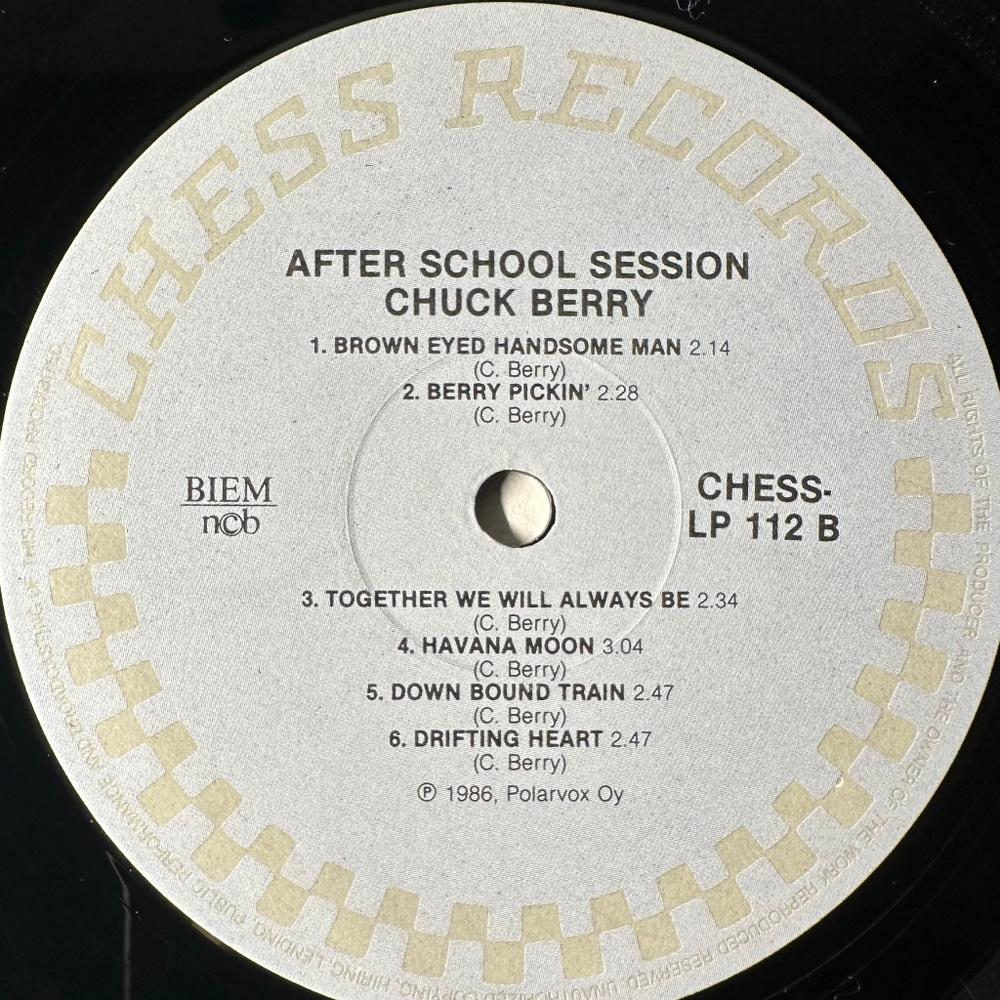 Chuck Berry ‎– After School Session (Финляндия 1986г.)