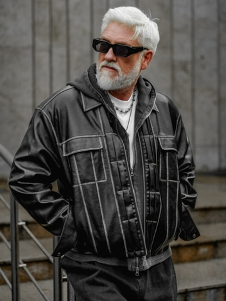 Кожаная куртка из эко-кожи