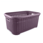 Корзина для белья вязаный узор 35л открытая шт лиловый