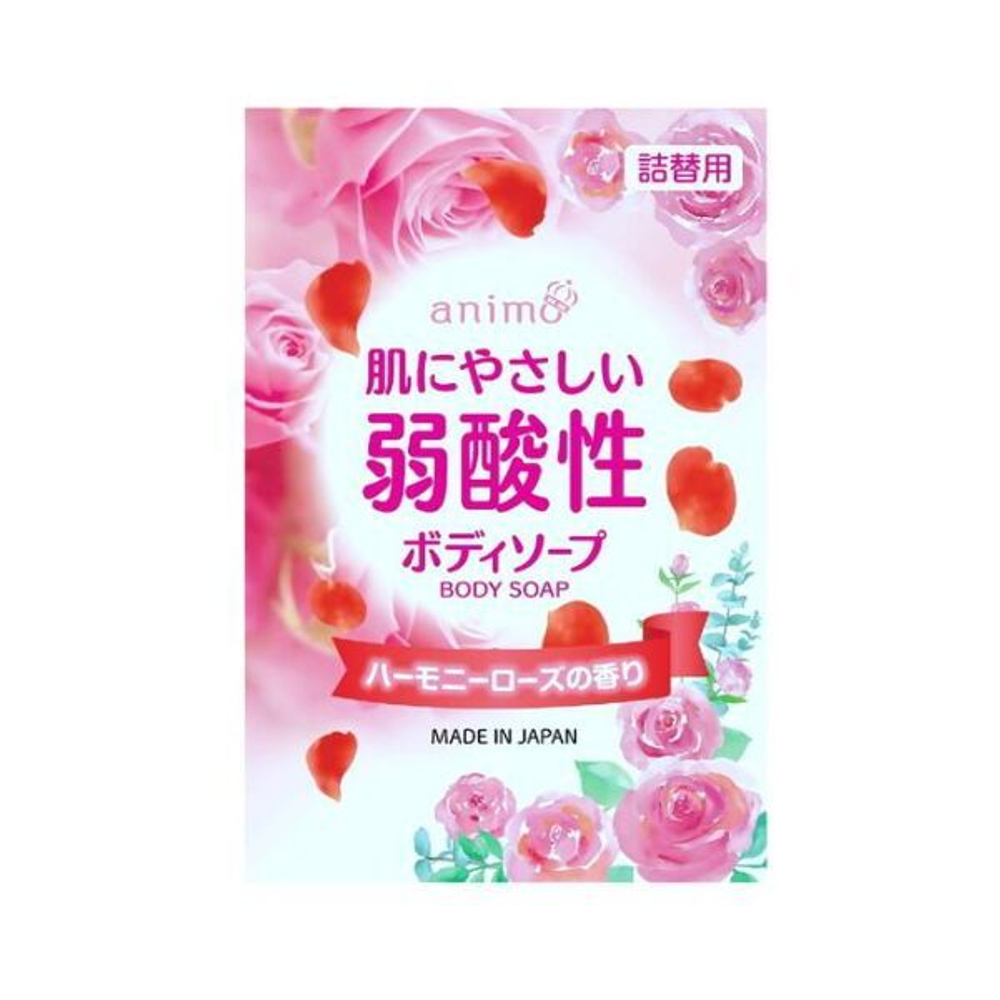 Мыло для тела жидкое слабокислотное с ароматом розы 340 мл Rocket Soap Animo Harmony Rose (мягкая упаковка)