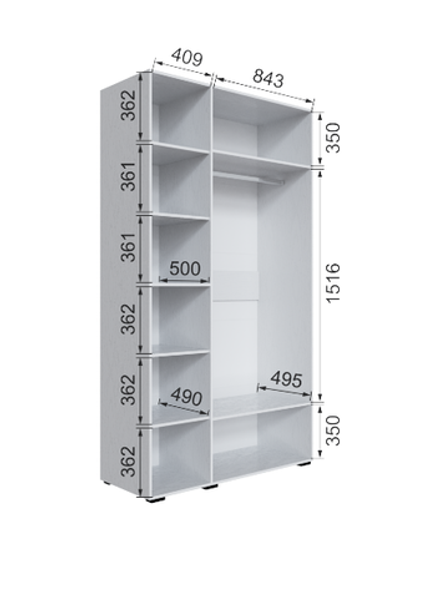 Шкаф без зеркала Бруклин 130Ш