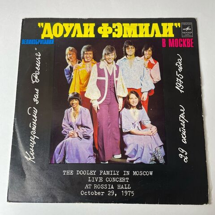 Винтажная виниловая пластинка LP The Dooleys Доули Фэмили в Москве (СССР 1976) ВСГ