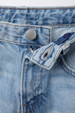 ZARA ДЖИНСЫ КАРГО С КАРМАНАМИ, СИНИЙ