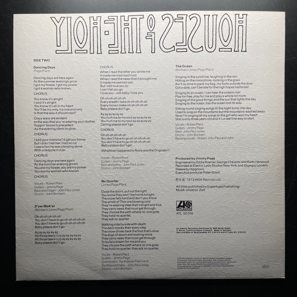Led Zeppelin ‎– Houses Of The Holy (Германия)
