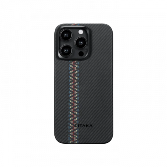 Чехол Pitaka Fusion Weaving MagEZ Case 4 для iPhone 15 Pro (6.1"), Rhapsody, кевлар (арамид)