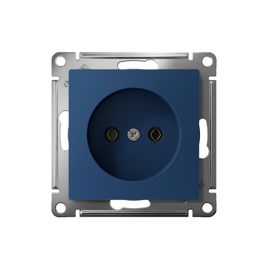 Розетка AtlasDesign 16А без заземл. без шторок быстрозажим. клем. механизм аквамарин SE ATN001141S