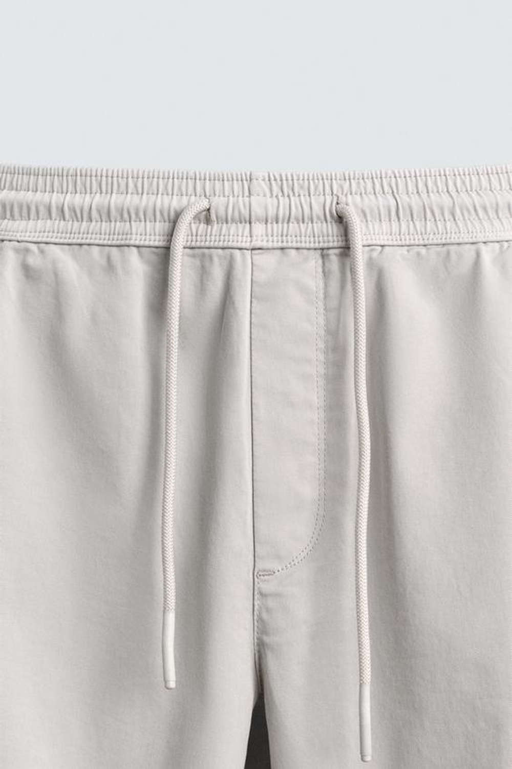 ZARA ЗАУЖЕННЫЕ БРЮКИ-ДЖОГГЕРЫ, СВЕТЛО-СЕРЫЙ