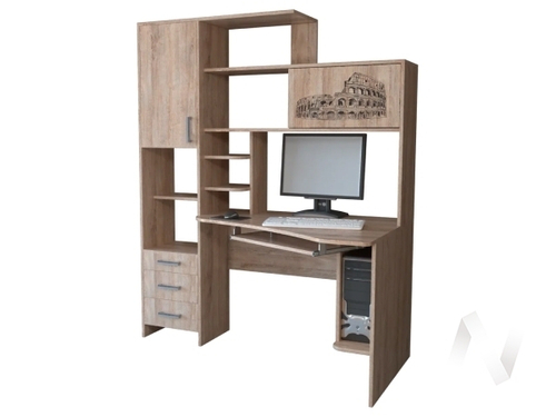 Стол компьютерный КЛ №6.0 правый (дуб баррик)