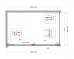 Душевой уголок BelBagno SOFT_CLOSE-1-AH-1 140х90 стекло прозрачное/профиль оружейная сталь