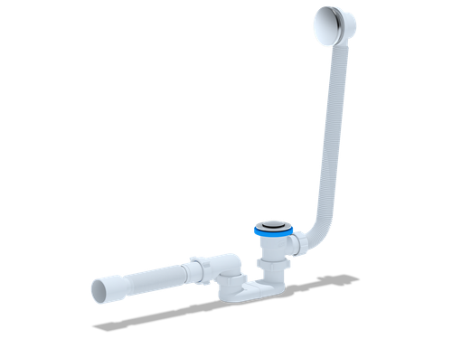 Сифон на ванну 1 1/2*40*50 плоск с вып. Click-Clack   08834