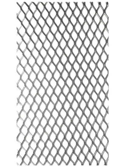 Решетка радиатора (сетка) 120х20см ячейки 7х4мм серебристая