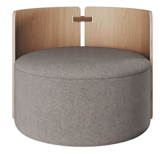 Кресло крутящееся Lagom 800 (капучино твид, натуральный дуб)