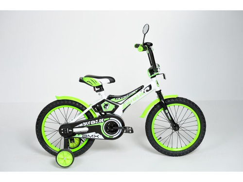 Велосипед VARMA WOLK 16 зеленый, передний тормоз.