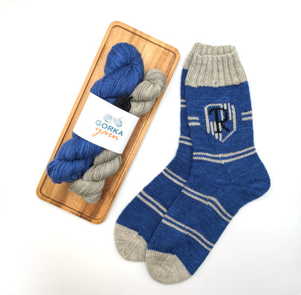 Носочная пряжа, цвет "Когтевран"