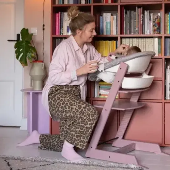 Стульчик для кормления STOKKE Tripp Trapp комплект 4 в 1 (Heather Mauve)