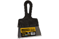 Нержавеющий зубчатый шпатель STAYER 1009-15-04