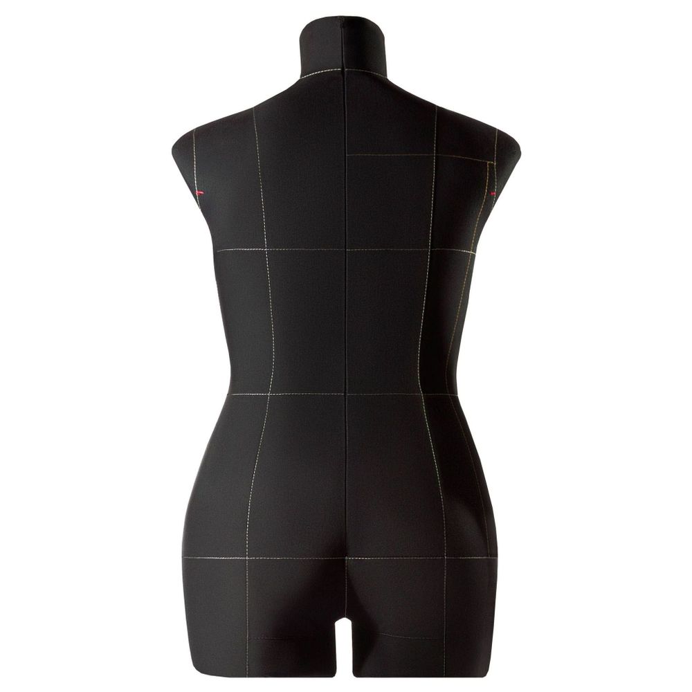 Манекен портновский Моника, комплект Про, торс, вид сзади, размер 50, цвет черный.