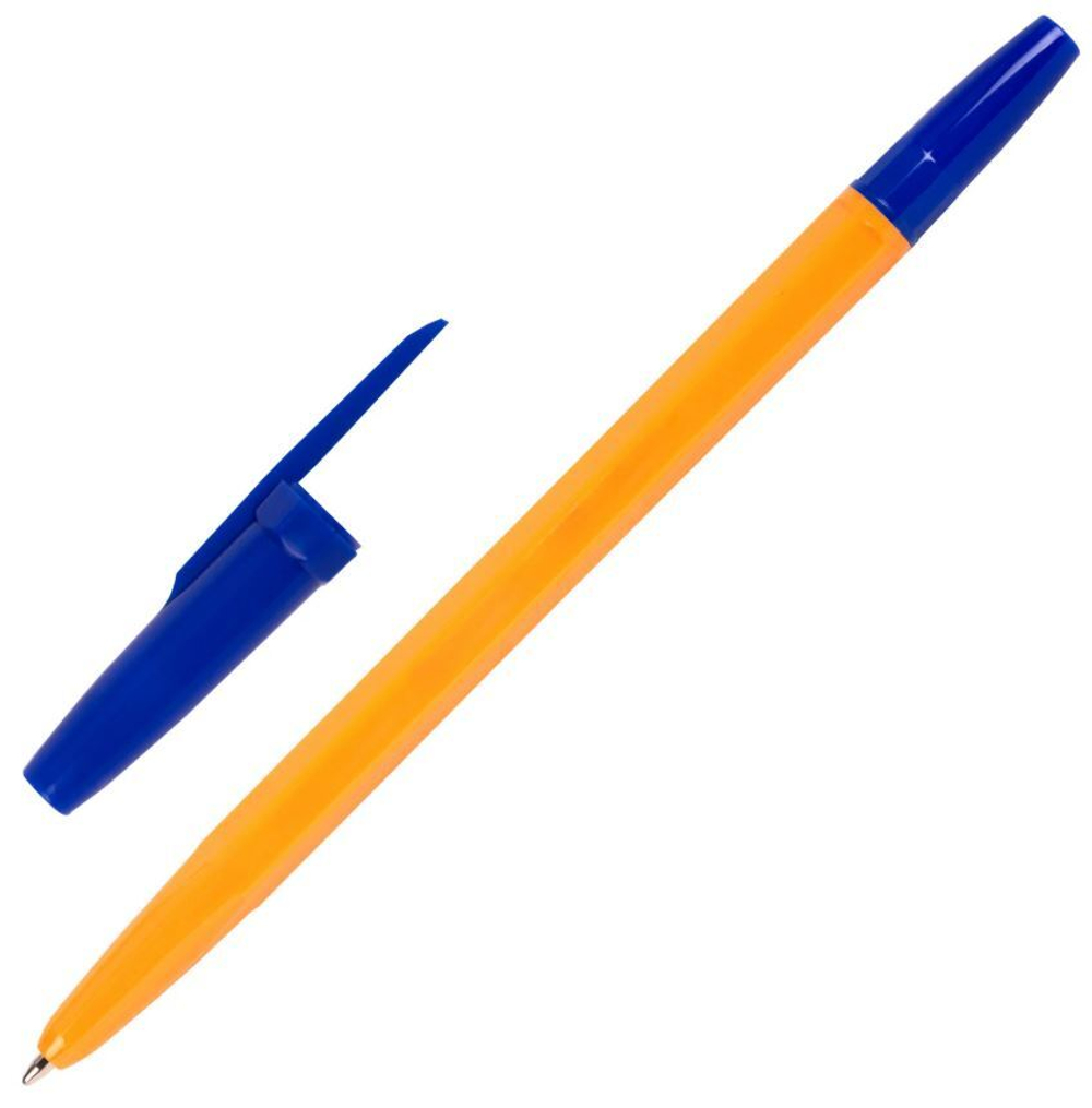 143331 Ручка шариковая BRAUBERG ORANGE Line Cиняя корпус оранжевый .узел 1мм (50шт) 143331