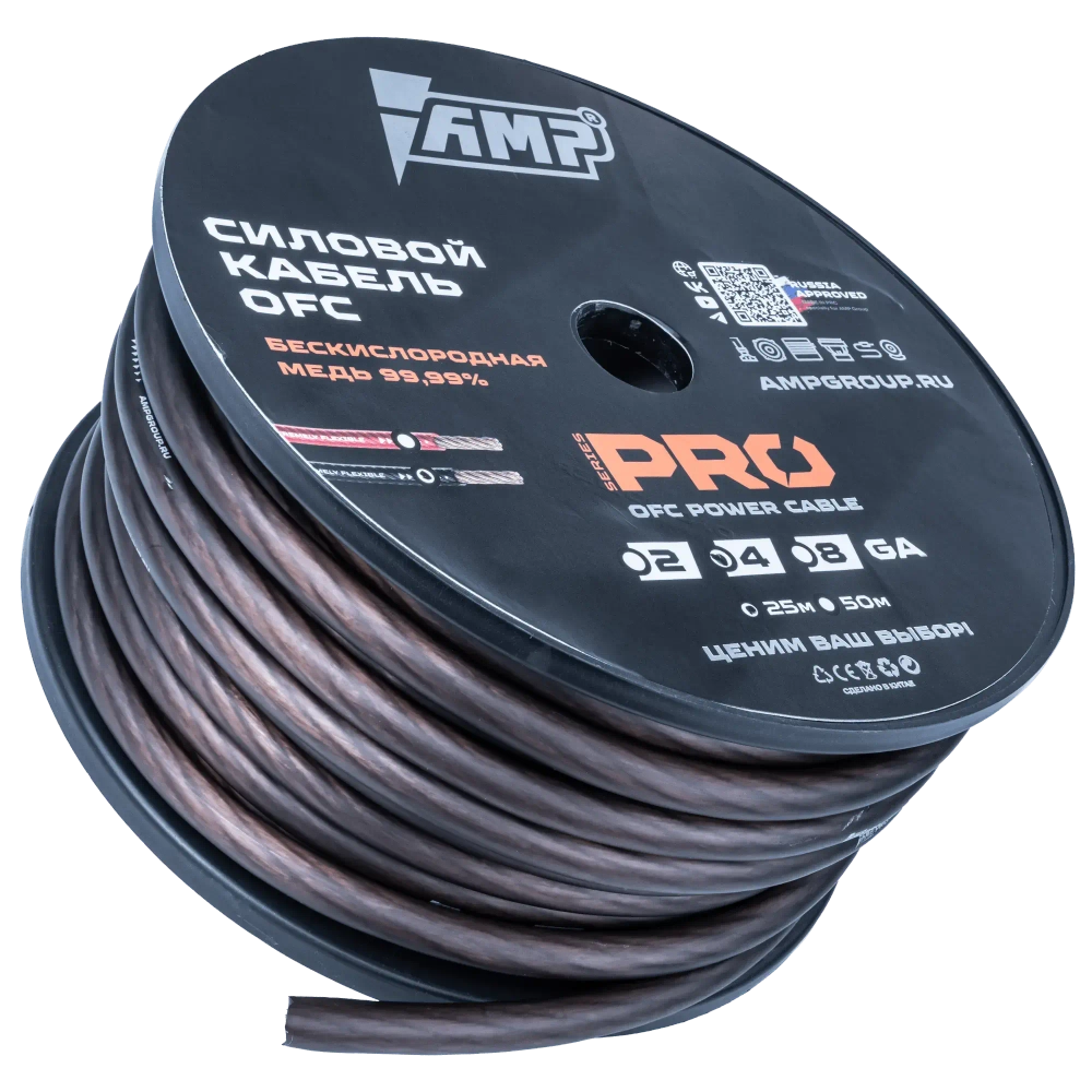 Силовой кабель Extremely flexible AMP PRO 4Ga