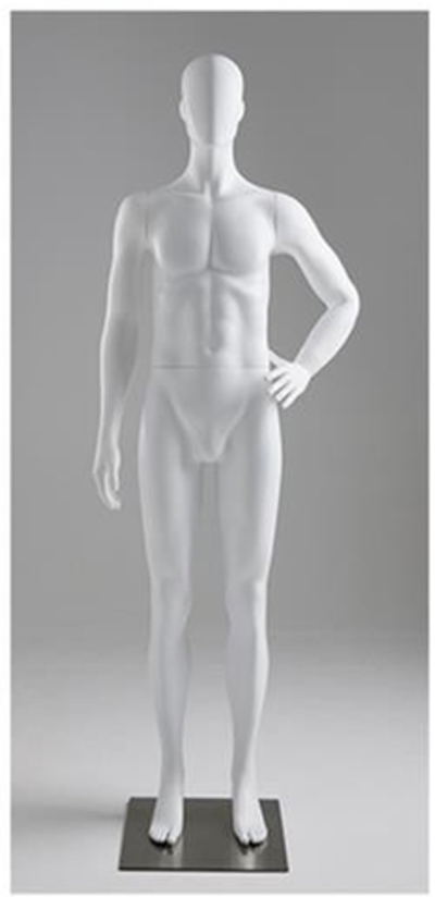 Мужской спортивный манекен MDR-7/Белый матовый