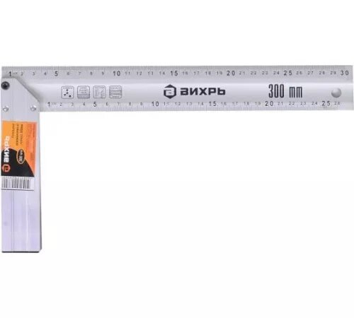 Угольник алюминиевый 300мм Вихрь