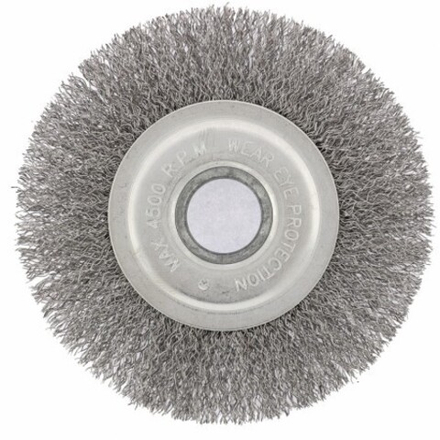 Щетка для УШМ, 125мм, посадка 22,2 мм, плоская, витая проволока