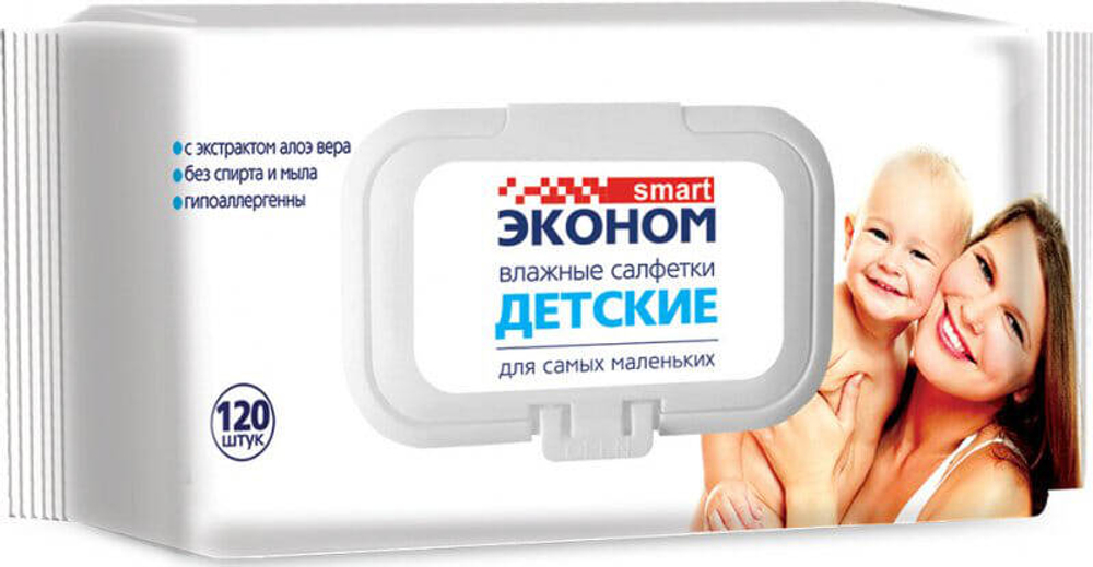 Полотенце влажное Lux алое вера XXL с клапаном 120 шт