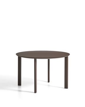 Уличный стол Erice из алюминия и закаленного стекла коричневого цвета, 120 см