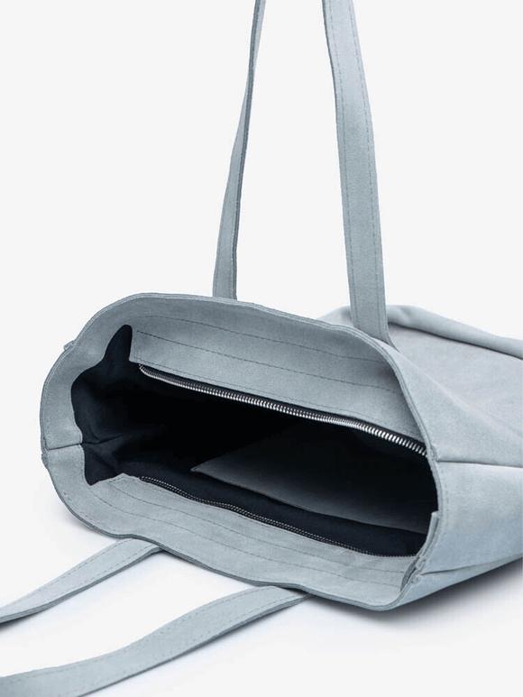 сумка шоппер цинк на молнии замша уценка