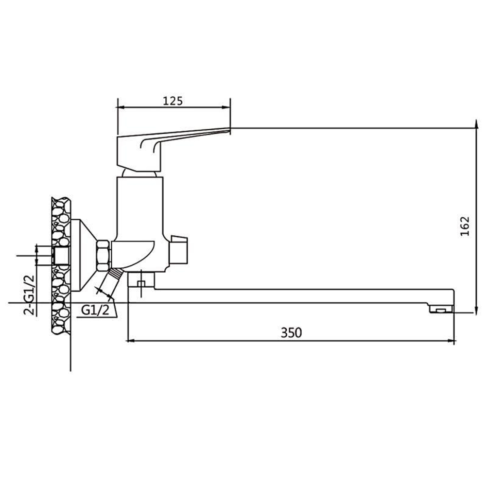 Смеситель для ванны Oute T210 T21023