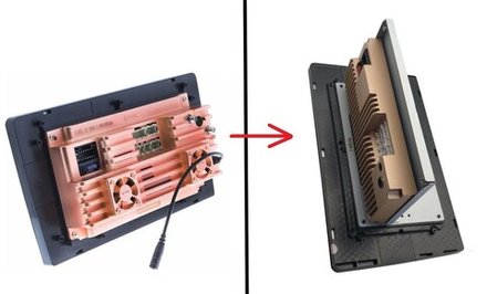 Металлические крепления для переноса корпуса магнитолы в горизонтальное положение