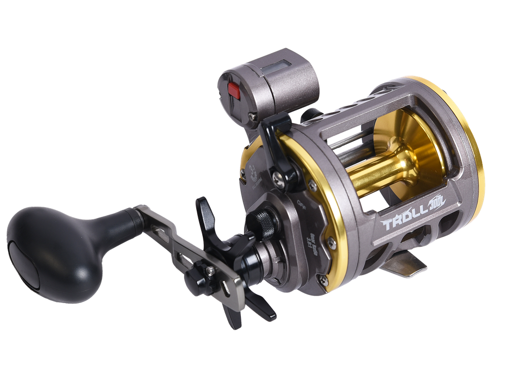 Катушка мультипликаторная Black Side TROLL PRO 300L (лев. рука)